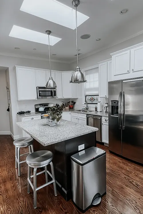 Modern White Kitchen in South Boston