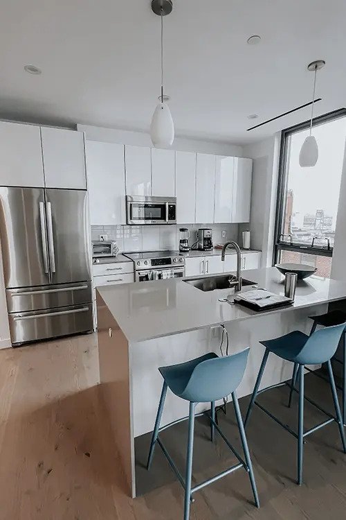 Elevate your cooking experience with this stunning black modern kitchen refresh in Somerville MA