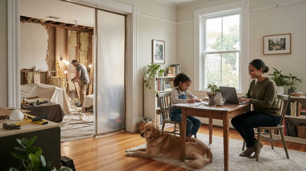 Managing a Remodel While Living in the House: Keep Routines