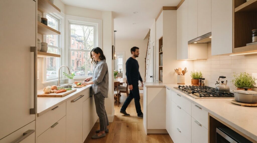 Home Remodeling Blog | River City Boston - Page 4 Kitchen Layout Reconfiguration: Make a Small Kitchen Work Better